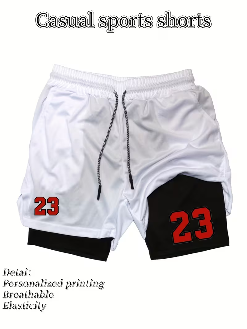 Compression Shorts Athletes - Męskie spodenki sportowe 2w1 szybkoschnące, oddychające,