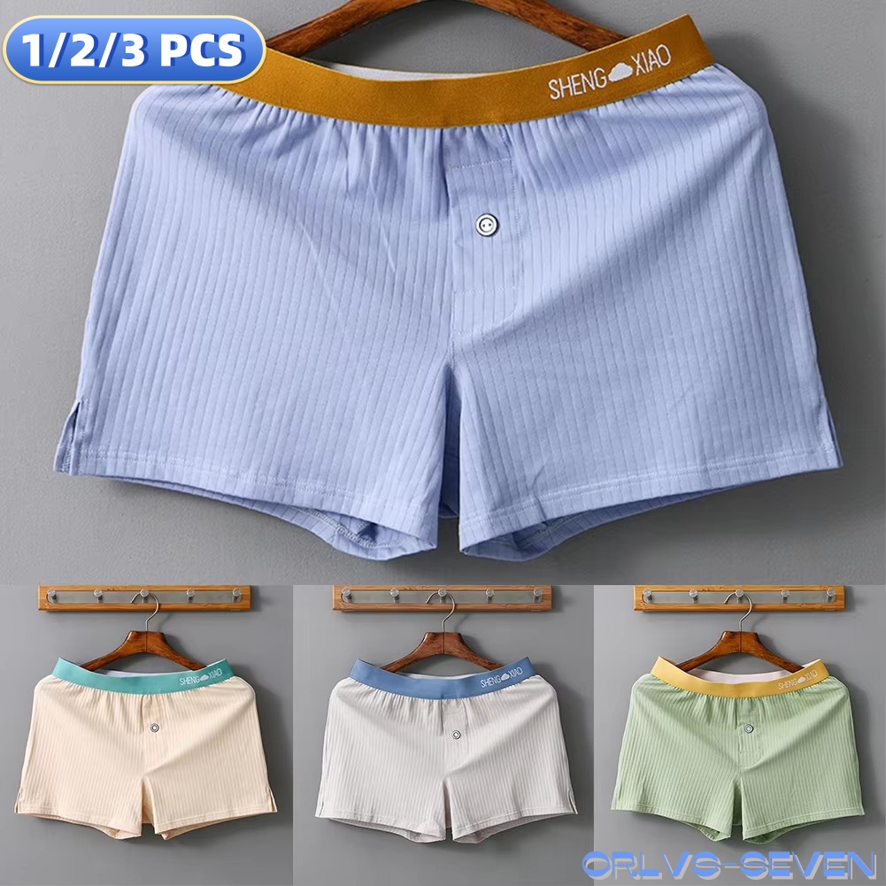 Trunk Breathable Men - 1/2/3 szt. Majtki męskie bawełniane jednokolorowe