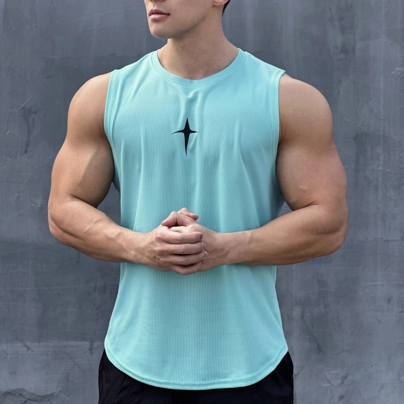 Undershirt Crew Neck - Letnia bezrękawnik męska, sportowa koszulka na
