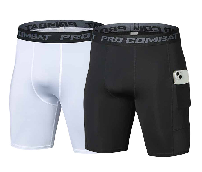 Compression Shorts Athletes - Męskie spodenki gimnastyczne z kieszeniami, kompresyjne